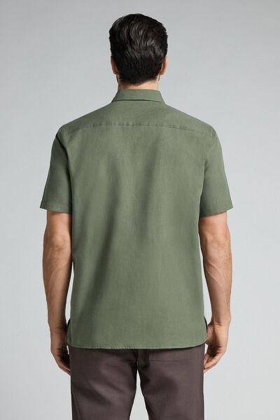 Green Short-Sleeved Shirt, , large image number 3