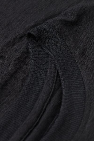 Black Linen T-Shirt, , large image number 4