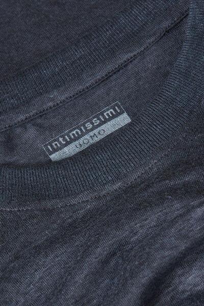 Navy Linen T-Shirt, , large image number 4