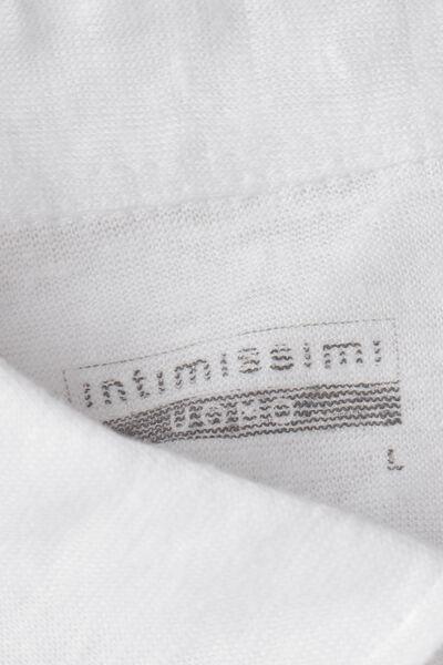White Linen Polo Shirt, , large image number 4