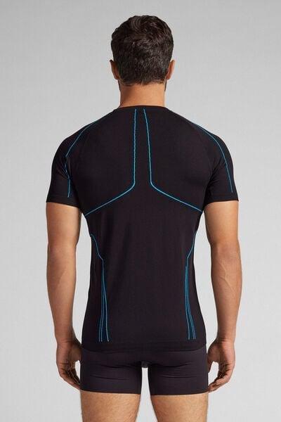 Black Short-Sleeved Technical Top, Black, large image number 3