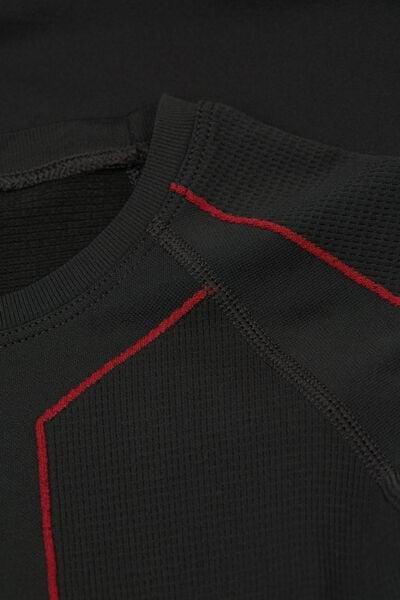 Grey Short-Sleeved Technical Sports Top, , large image number 4
