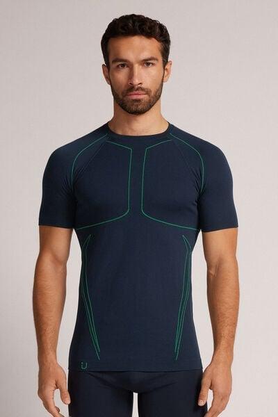 Blue Notte Short-Sleeved Technical Sports Top, , large image number 0
