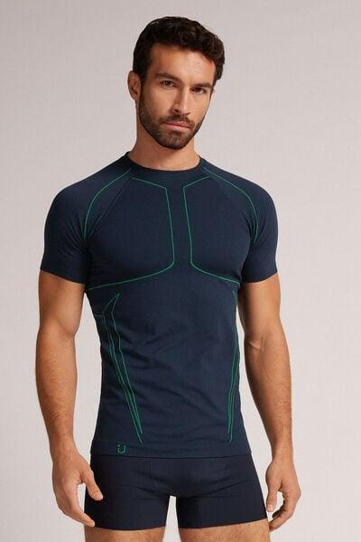 Blue Notte Short-Sleeved Technical Sports Top, , large image number 2