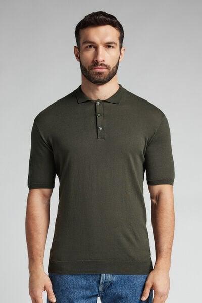 Green Short-Sleeved Polo Shirt, , large image number 0