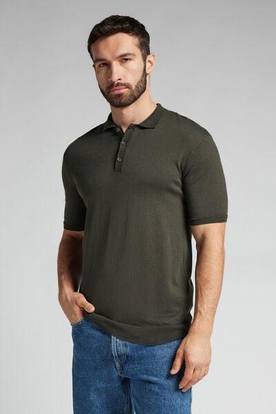 Green Short-Sleeved Polo Shirt, , large image number 2