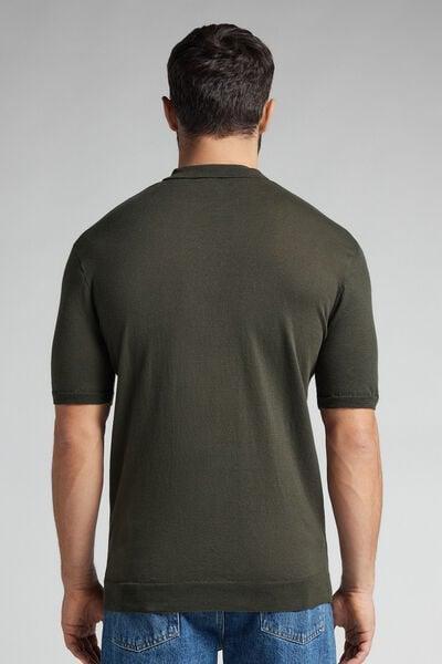 Green Short-Sleeved Polo Shirt, , large image number 3