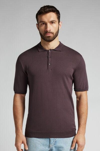 Burgundy Jersey Polo Shirt, , medium