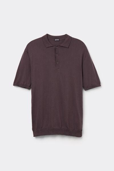 Burgundy Jersey Polo Shirt, , large image number 1