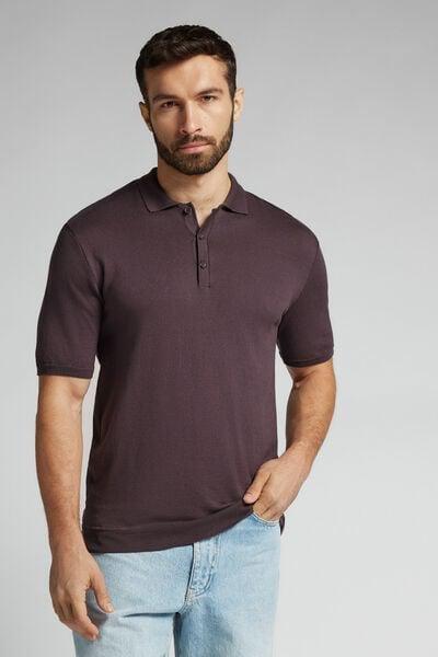 Burgundy Jersey Polo Shirt, , large image number 2