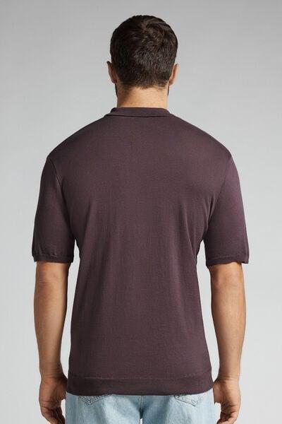 Burgundy Jersey Polo Shirt, , large image number 3
