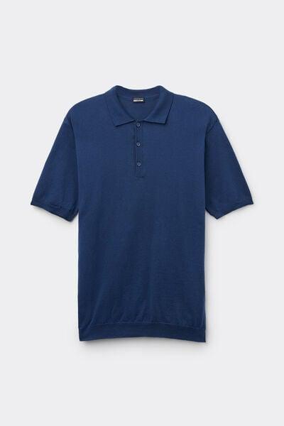 Blue Short-Sleeved Polo Shirt, , large image number 1