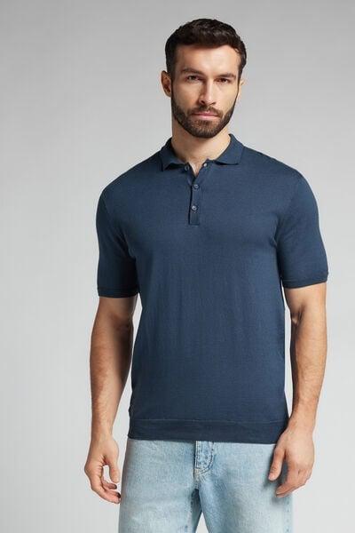 Blue Short-Sleeved Polo Shirt, , large image number 2