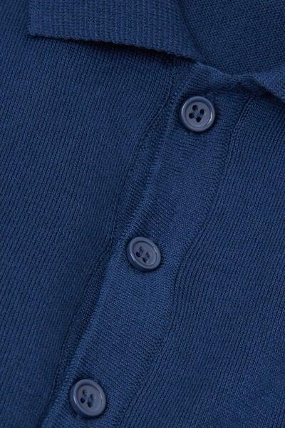 Blue Short-Sleeved Polo Shirt, , large image number 4