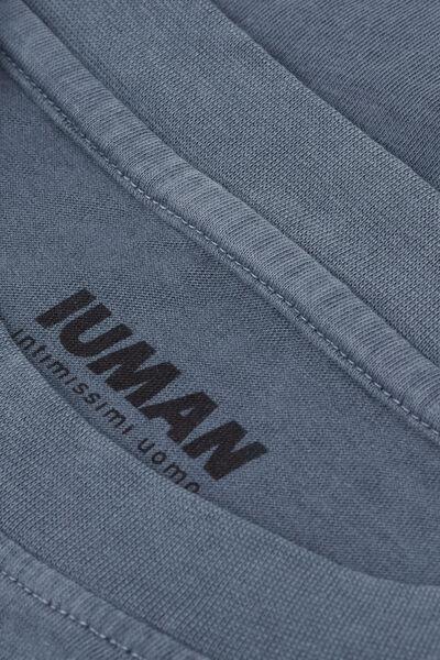 Blue Washed Effect Oversized T-Shirt, B601_394J, large image number 4