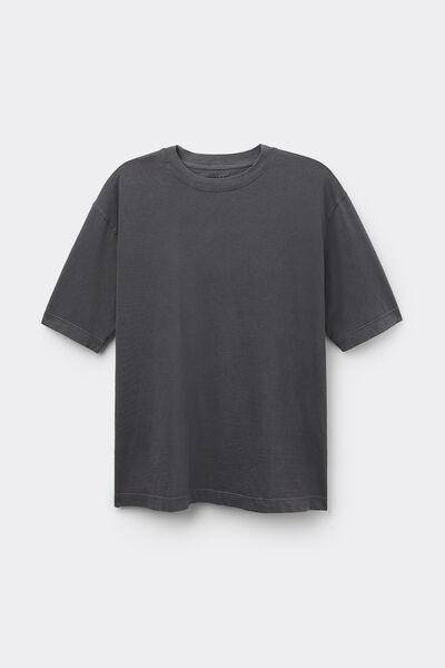 Black Washed Effect Oversized T-Shirt, B601_906J, medium