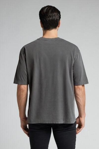 Black Washed Effect Oversized T-Shirt, B601_906J, large image number 3