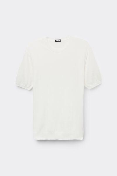 White Slub Cotton Jersey T-Shirt, , large image number 1