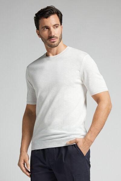 White Slub Cotton Jersey T-Shirt, , large image number 2
