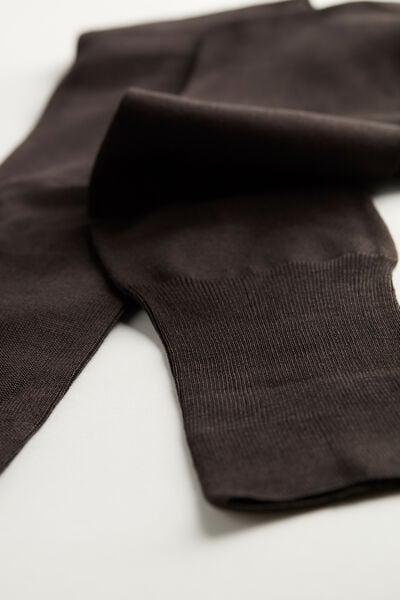 Brown Tall Sateen Egyptian Cotton Socks, Brown, medium