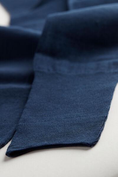 Bluegrey Long Sateen Cotton Lisle Socks, Ocean Blue, large image number 2