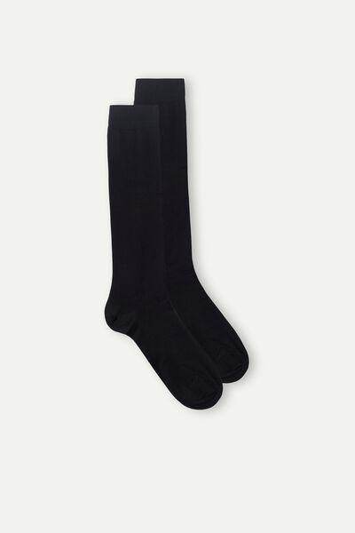 Black Long Superior Cotton Socks, , large image number 0