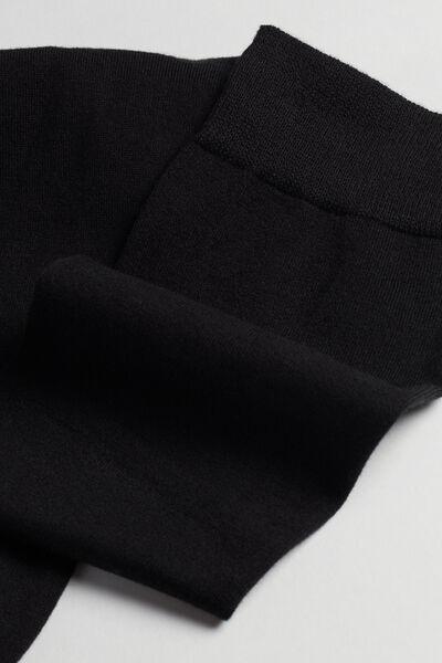 Black Long Socks, Black, medium