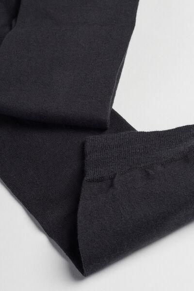 Grey Long Superior Cotton Socks, Charcoal Grey, large image number 2
