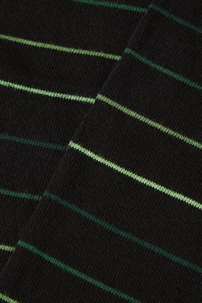 Black Long Patterned Socks, B601_534J, large image number 1