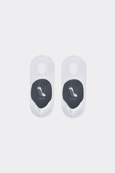 White Stretch Invisible Socks, , medium