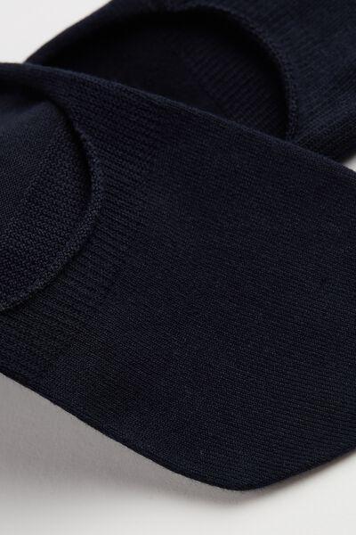 Intimissimi UOMO - Blue Stretch Cotton Footlet Socks