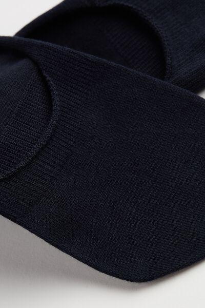 Blue Stretch Invisible Socks, , large image number 1