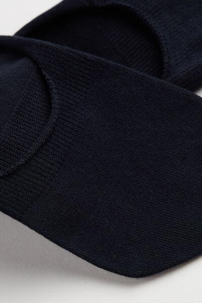Blue Stretch Invisible Socks, Blue, large image number 2