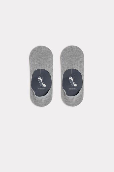 Intimissimi UOMO - Grey Fleece Stretch Cotton Footlet Socks