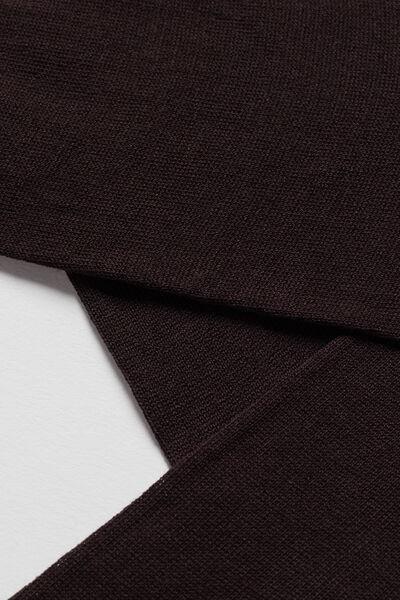 Brown Short Sateen Cotton Lisle Socks, , large image number 2
