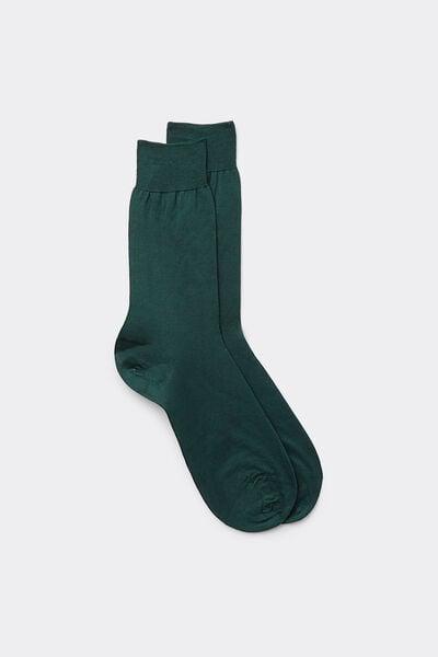 Green Fil D Ecosse Cotton Socks, , large image number 0