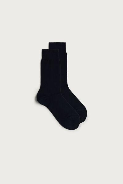 Blue Short Warm Cotton Socks, , large image number 1