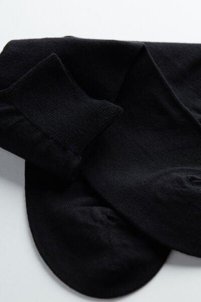 Black Short Warm Cotton Socks, Black, large image number 2