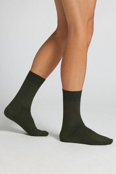 Green Short Warm Cotton Socks, B601_278K, large image number 3