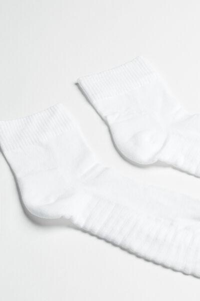 White Extra-Short Terry Cotton Socks, White, large image number 2