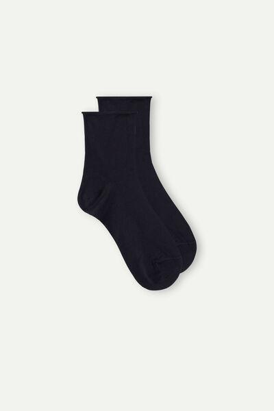 Blue Extra-Short Superior Cotton Socks, , large image number 1