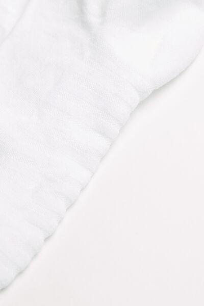 White Terry Cotton Socks, White, medium