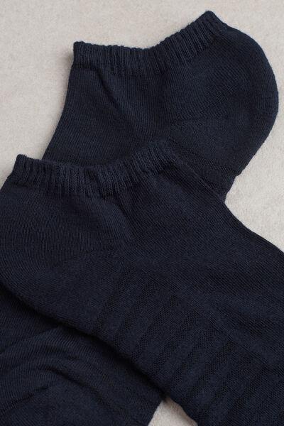 Blue Terry Cotton Socks, , medium