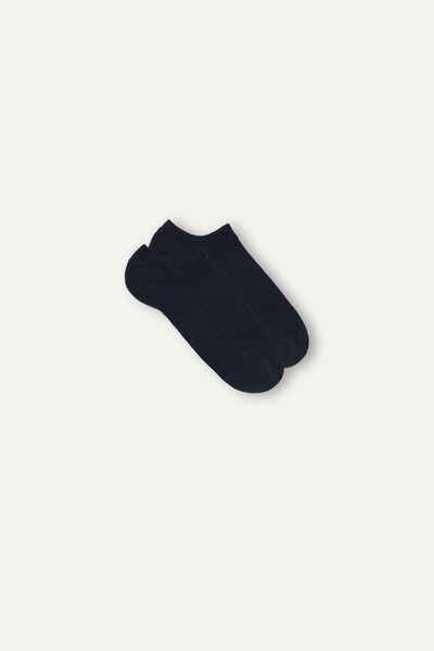 Blue Terry Cotton Socks, , large image number 1