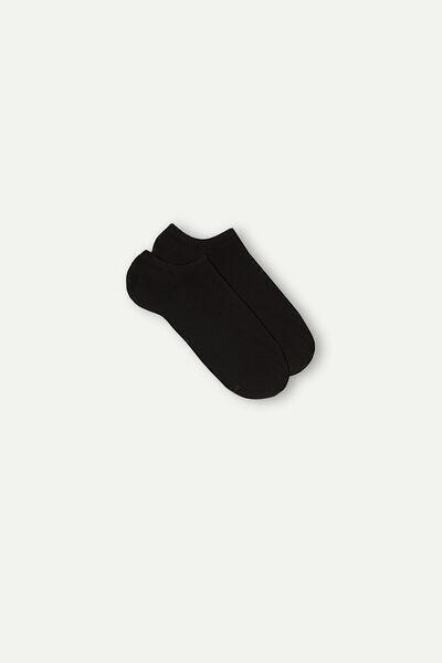 Black Terry Cotton Socks, , large image number 1