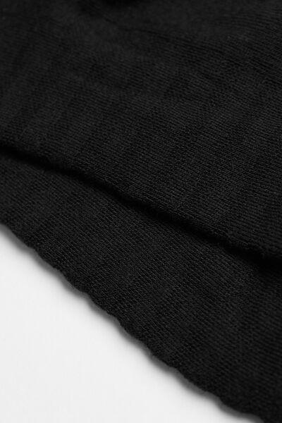 Black Terry Cotton Socks, , large image number 2