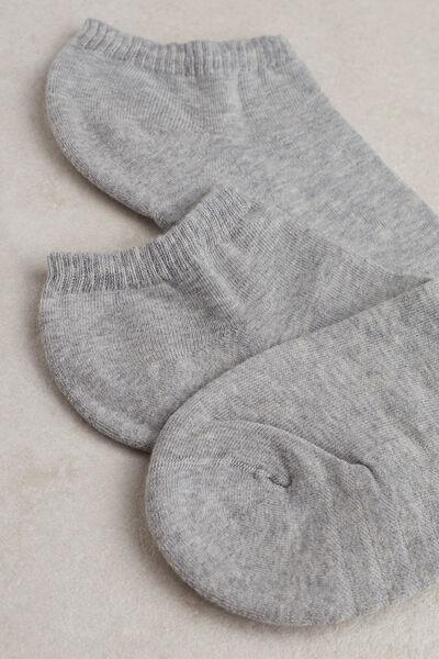 Grey Terry Cotton Socks, , medium