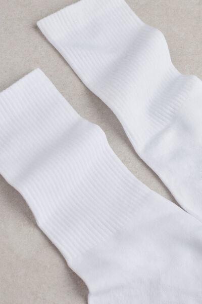 White Terry Cotton Short Socks, , medium