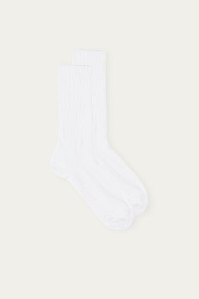 White Terry Cotton Short Socks, White, large image number 1