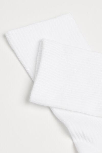 White Terry Cotton Short Socks, White, large image number 2
